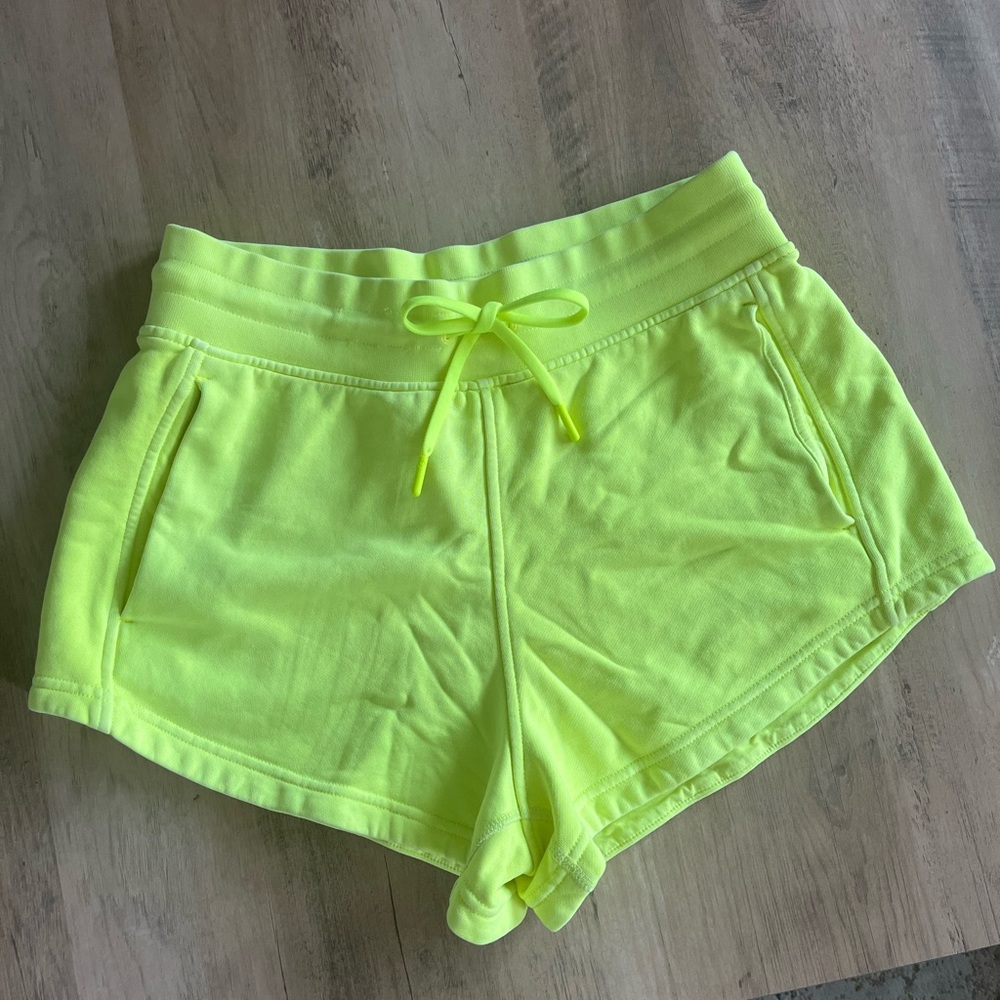 Lululemon neon yellow shorts